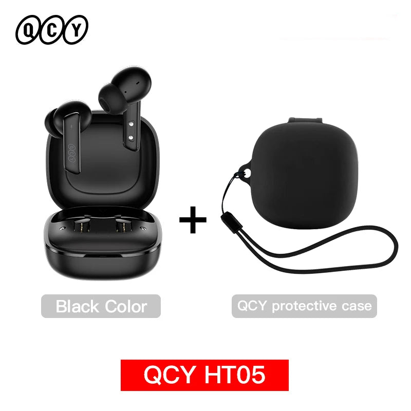 Experience Ultimate Sound with HT05 ANC Wireless Earphones - 40dB Noise Cancelling, Bluetooth 5.2, and 6-Mic ENC for Crystal Clear Calls