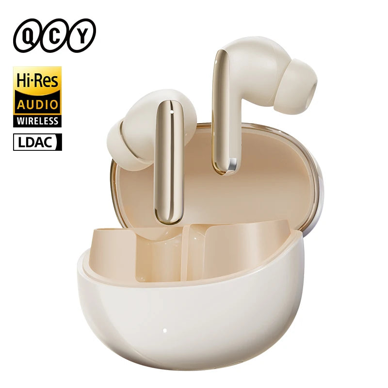 Experience Unmatched Sound Quality with QCY MeloBuds Pro ANC Bluetooth 5.3 Earphones - 34 Hours of Playtime, 6 Mic Technology, and Adaptive Noise Cancellation