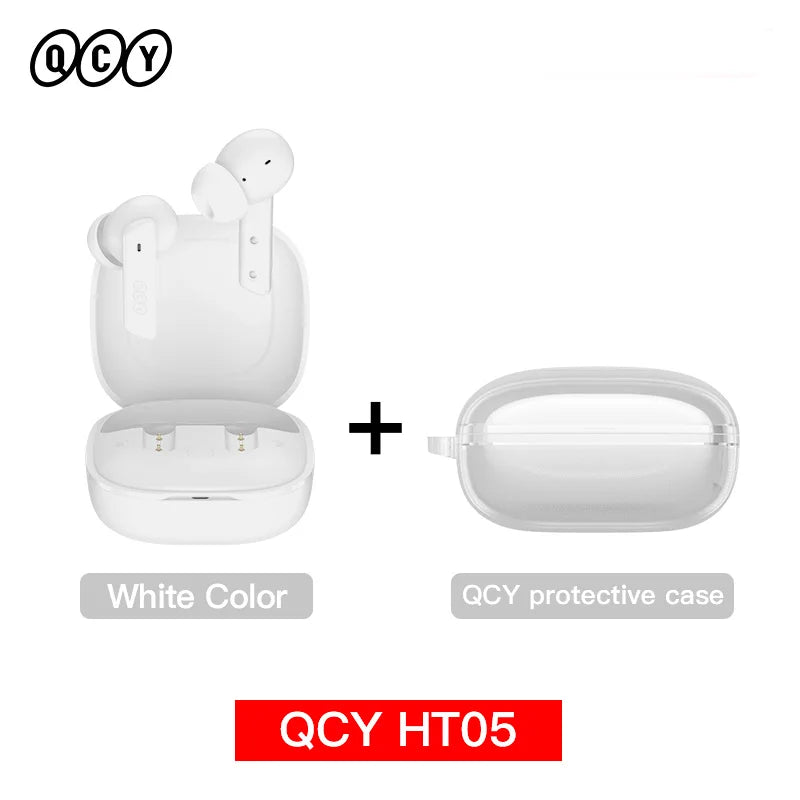 Experience Ultimate Sound with HT05 ANC Wireless Earphones - 40dB Noise Cancelling, Bluetooth 5.2, and 6-Mic ENC for Crystal Clear Calls