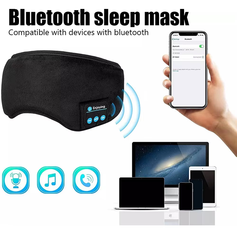 Experience Ultimate Comfort with Fone Bluetooth Sports Sleeping Headband - Wireless Music Eye Mask Headphones