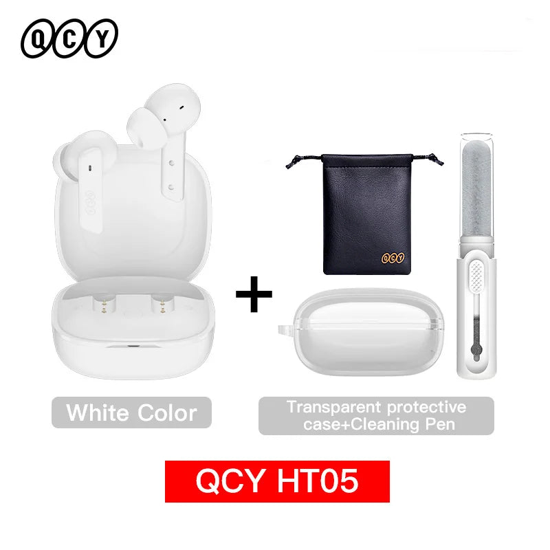 Experience Ultimate Sound with HT05 ANC Wireless Earphones - 40dB Noise Cancelling, Bluetooth 5.2, and 6-Mic ENC for Crystal Clear Calls