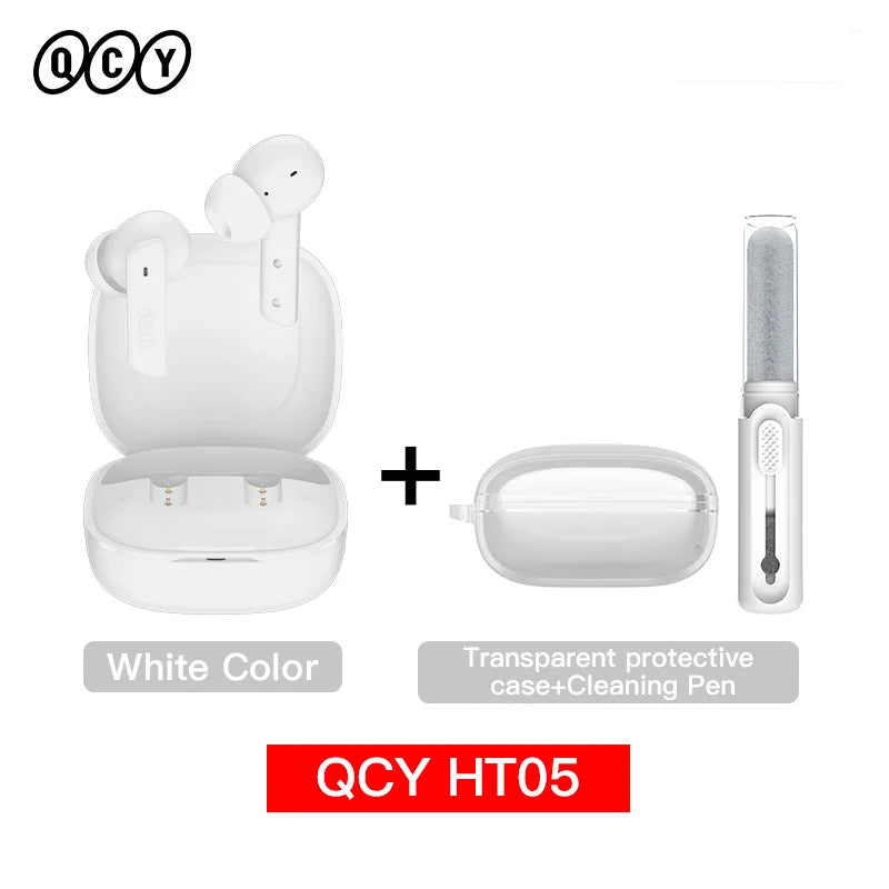 Experience Ultimate Sound with HT05 ANC Wireless Earphones - 40dB Noise Cancelling, Bluetooth 5.2, and 6-Mic ENC for Crystal Clear Calls