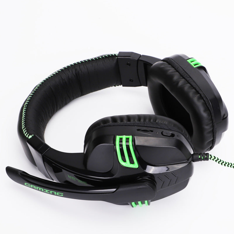 Immersive Gaming Experience: Wired Headset with Subwoofer & Microphone