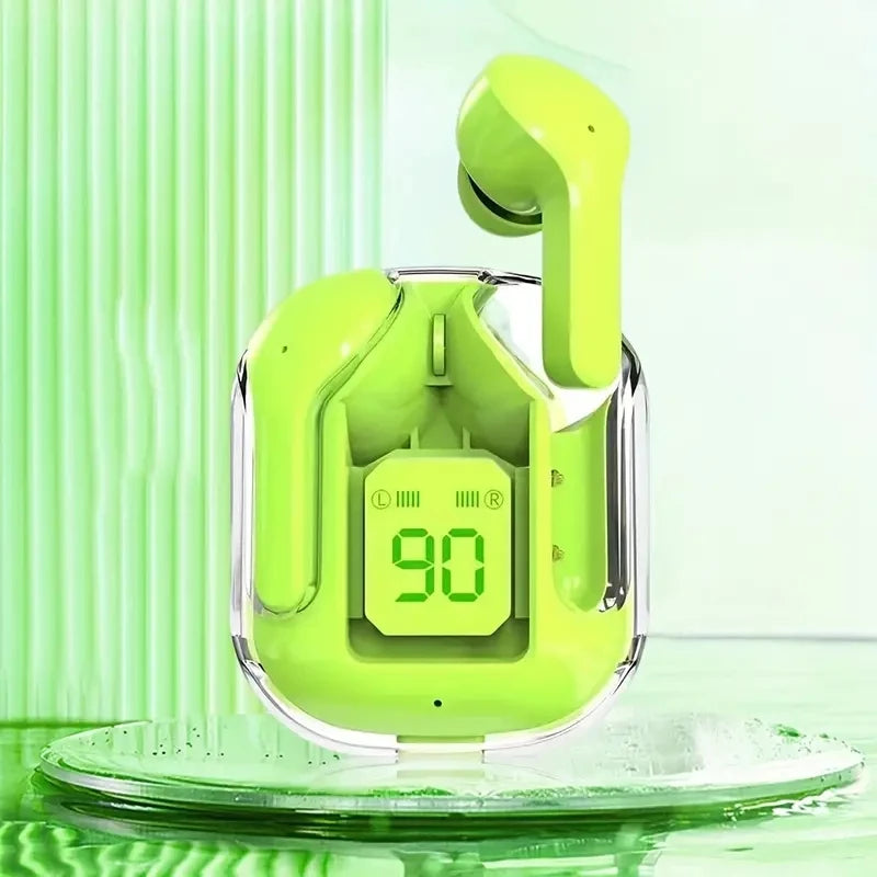 Experience Unmatched Sound with the Original T2 Wireless Bluetooth Earphones - Transparent HIFI Design with LED Power Display for Ultimate Audio Enjoyment!