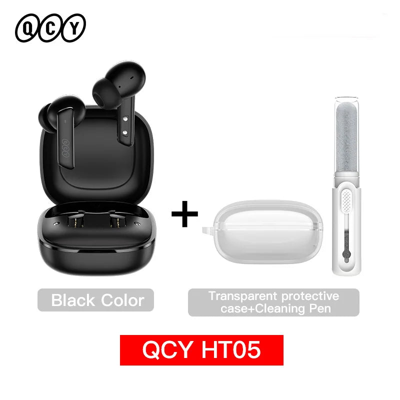 Experience Ultimate Sound with HT05 ANC Wireless Earphones - 40dB Noise Cancelling, Bluetooth 5.2, and 6-Mic ENC for Crystal Clear Calls