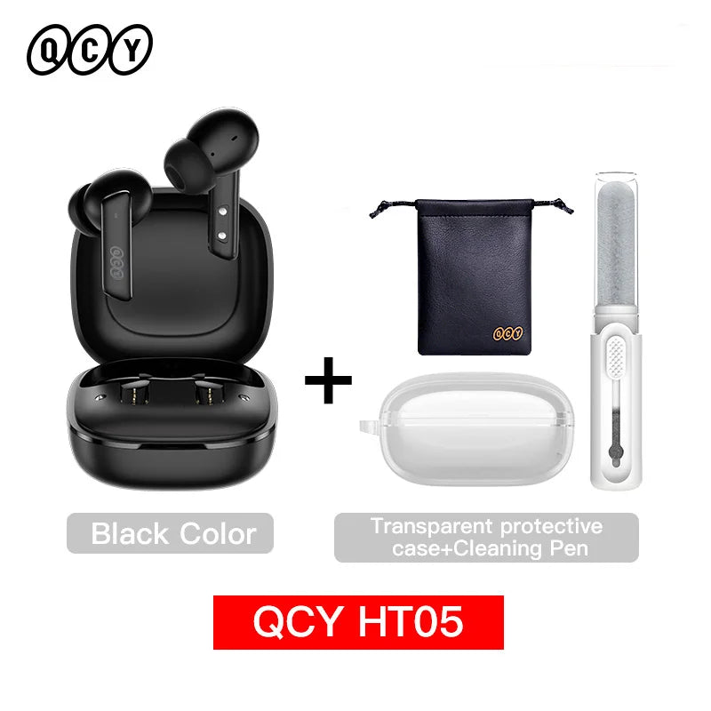 Experience Ultimate Sound with HT05 ANC Wireless Earphones - 40dB Noise Cancelling, Bluetooth 5.2, and 6-Mic ENC for Crystal Clear Calls